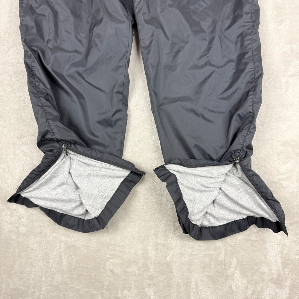VTG Nike Track Pants Mens M Black Windbreaker Lined Ankle Zip Sportswear Y2K - Picture 5 of 14